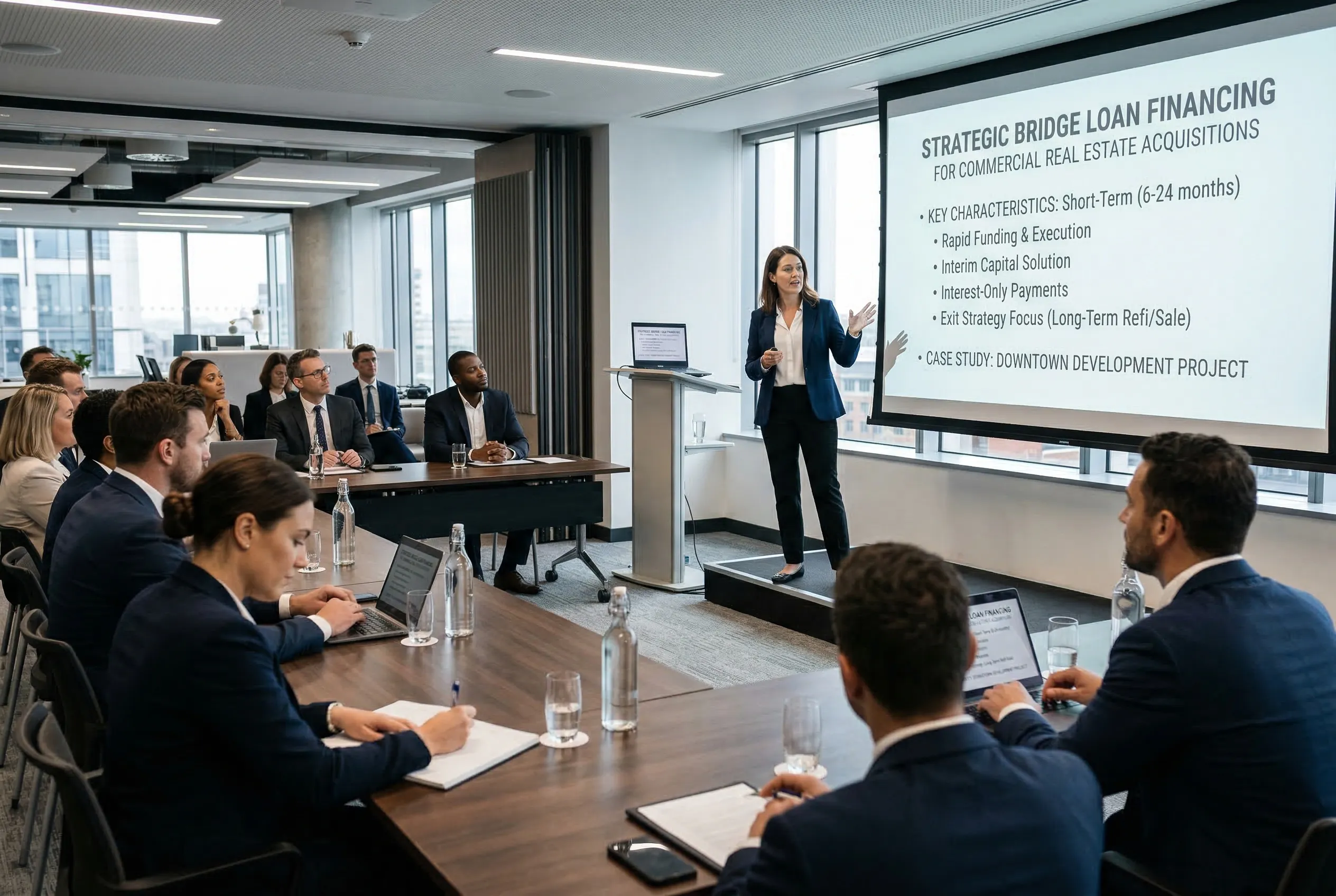 Hypotheekpresentatie in boardroom