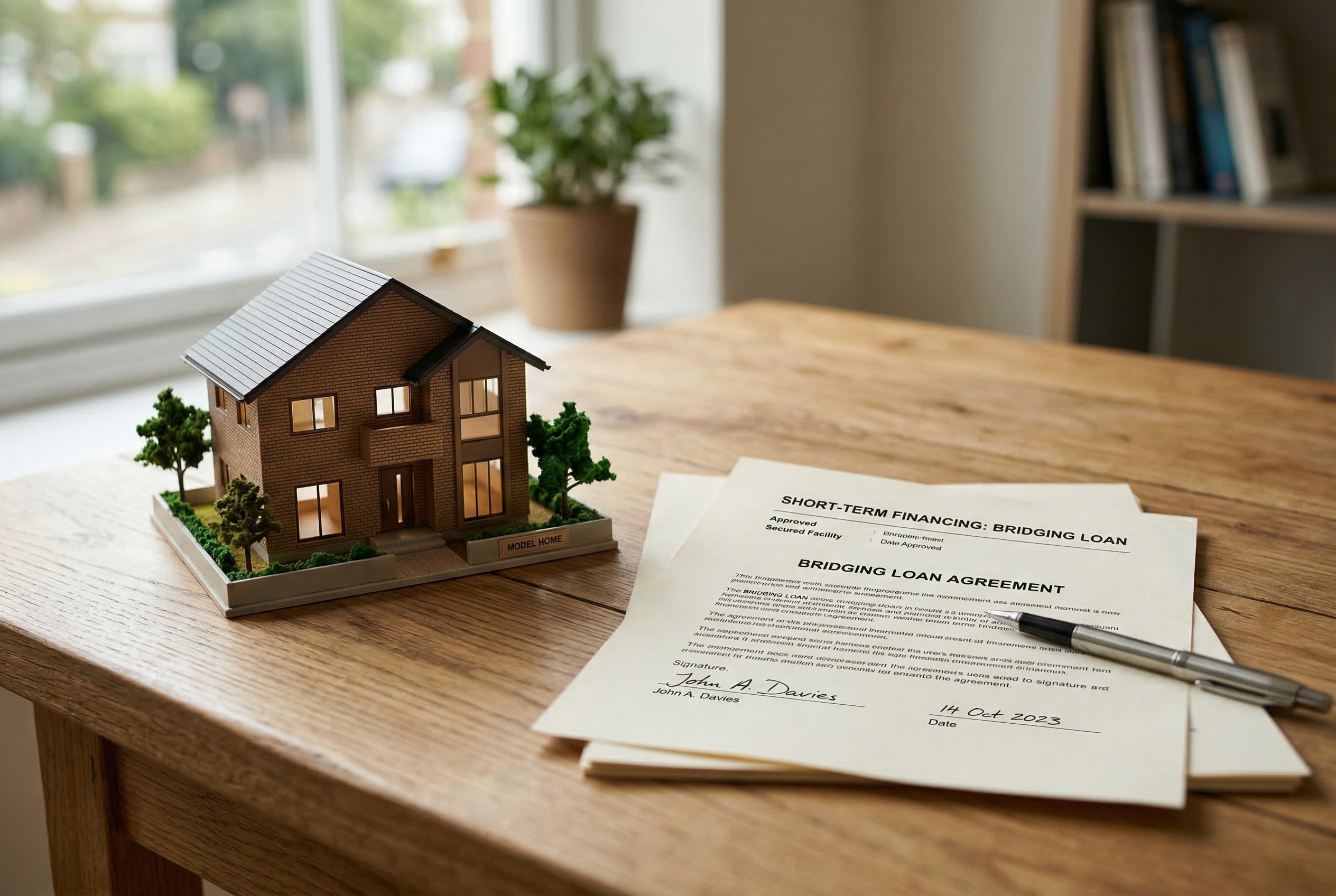 Modelwoning met overbruggingshypotheek overeenkomst